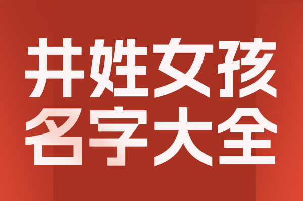 起名網井姓女孩名字大全介